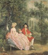 Thomas Gainsborough Conversation in a Park(perhaps the Artist and His Wife) (mk05) oil painting picture wholesale